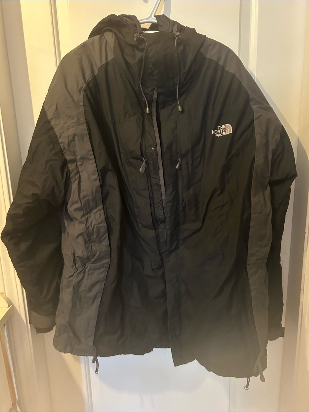 The North Face Summit Series Men's Black/Grey Hooded Shell Jacket Goretex 2XL